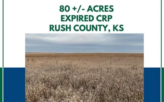 Rush County, Ks ~ Private Auction ~  80 Acres Expired Crp