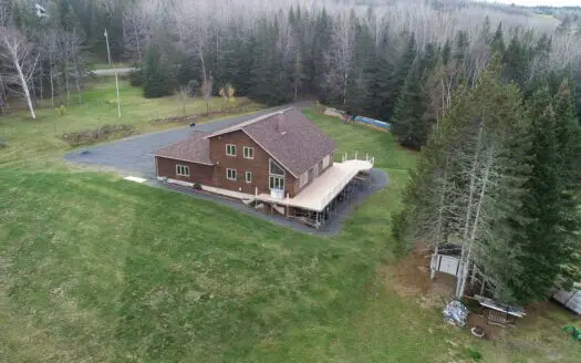 Contemporary Log Home on Trout Pond