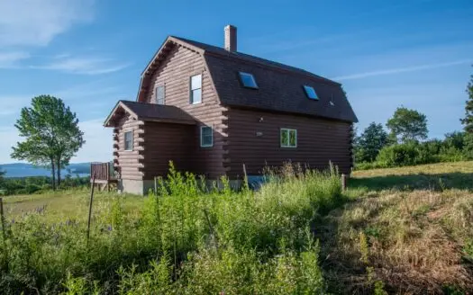 Maine Water View Log Cabin for Sale