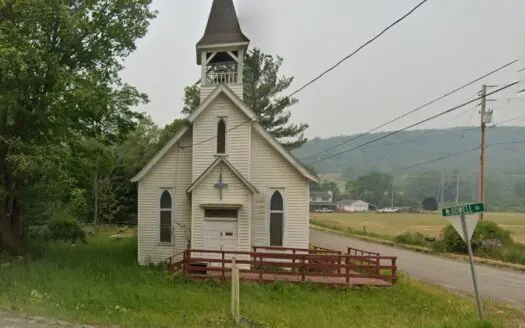Country Church in peaceful creek valley for sale