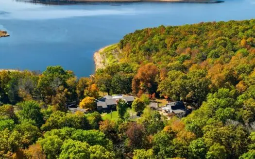 Luxury Bull Shoals Lakefront Home on 5.86 Acres with Dock & Shops