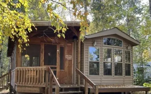 Park Model w/ Deck For Sale in Oak Lake Campground, Kerrick MN