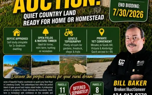 Build Your Dream: Prime Acreage in Rural Lunenburg County, VA