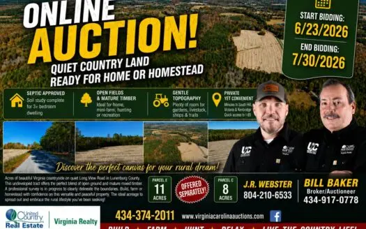Quiet Country Land Ready for Home or Homestead In Kenbridge, VA