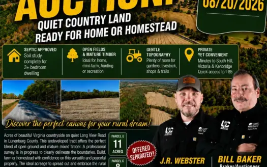 Build Your Dream: Prime Acreage in Rural Lunenburg County, VA