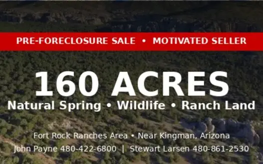 160 Acres with Spring & Wildlife | Fort Rock Ranches