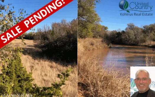 10 Acres ± Enjoy Both Sides Of the Salt Fork River Alva, Ok