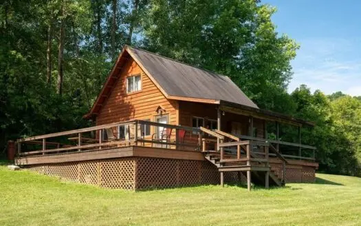 Log Cabin on 2.5 Acres Along Trout Stream for Sale in Wi