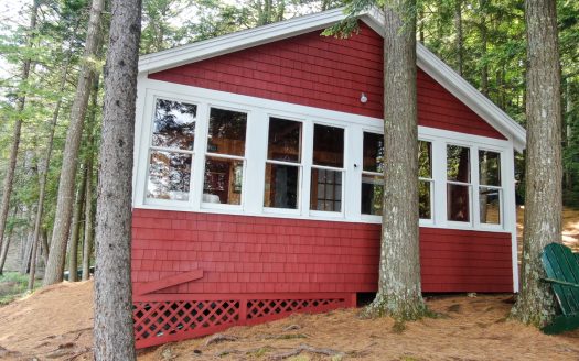 Sebec Maine waterfront real estate listing photo 1