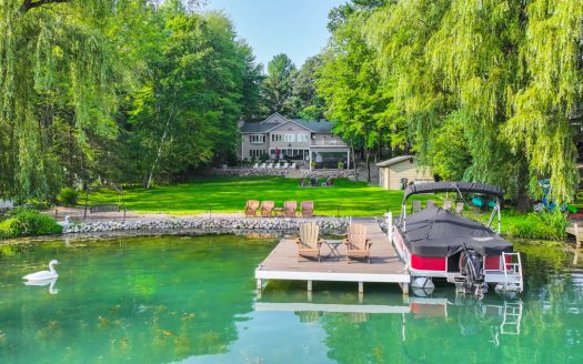 Waupaca Wisconsin waterfront real estate listing photo 1