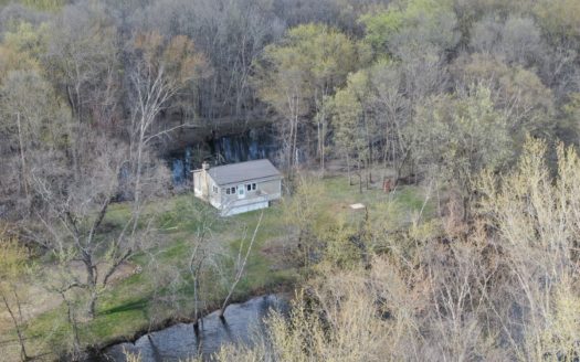 Blue River Wisconsin riverfront real estate listing photo 1