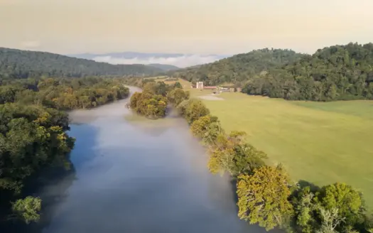 Riverfront Farm for Sale with Horse Facilities in Rocky Top, TN